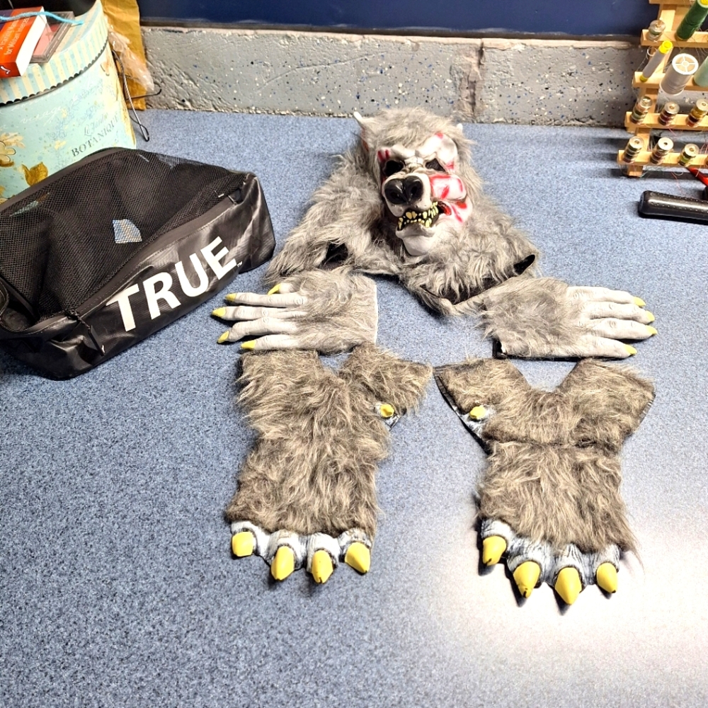 True Gray Werewolf Costume, 5 Piece Set, One Size, NWOT